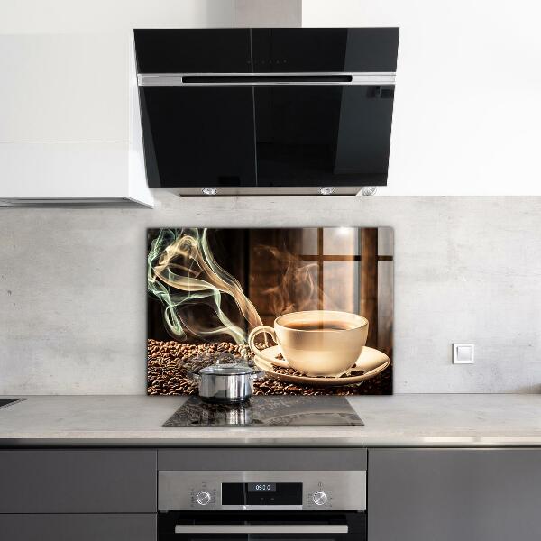 Lacobel do kuchni Filiżanka z aromatyczną Kawą