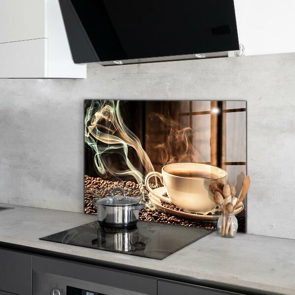 Lacobel do kuchni Filiżanka z aromatyczną Kawą