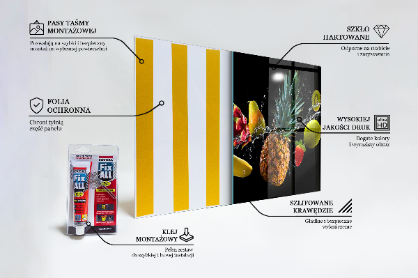 Lacobel do kuchni Soczyste Owoce Kompozycja