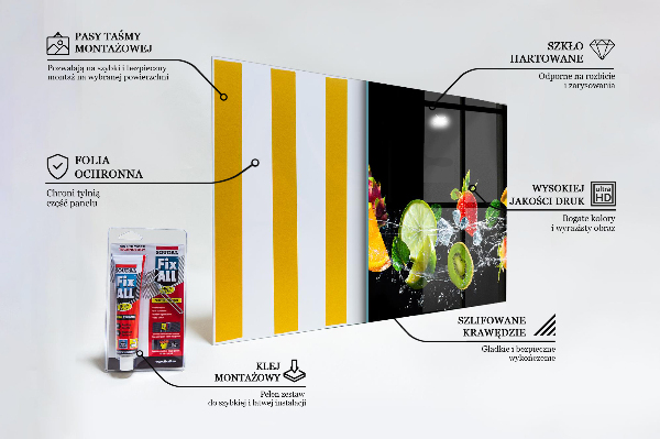 Lacobel do kuchni Soczyste Owoce Egzotyczne