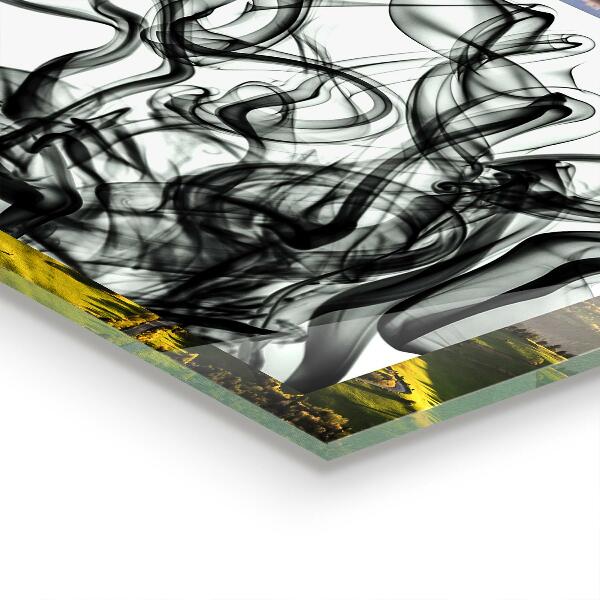 Panel szklany do kuchni Wstęgi Dymu Abstrakcja
