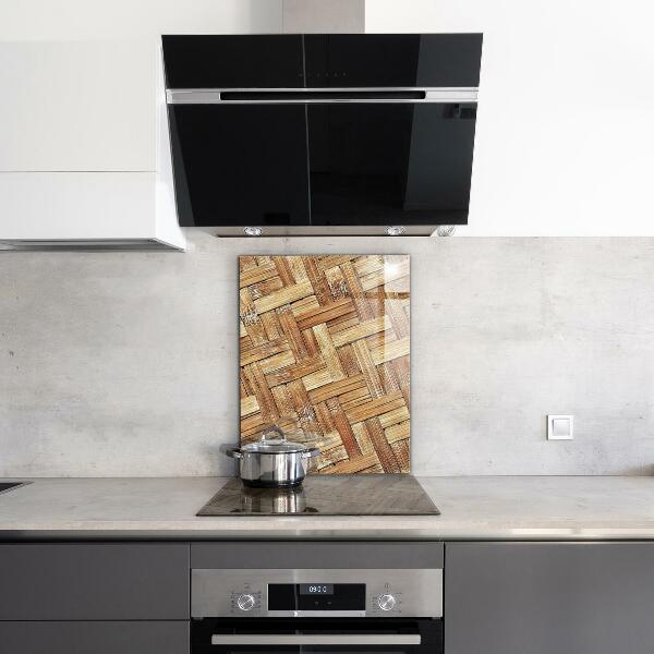 Lacobel do kuchni Pleciony Bambus Rattan Azja