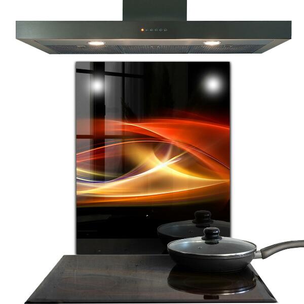 Panel szklany do kuchni Abstrakcja Wibrująca Energia