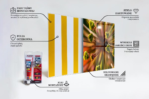 Szkło na ścianę do kuchni Kwiat makro fotografia