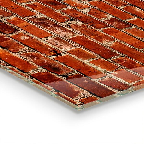 Lacobel do kuchni Ściana z Cegły Naturalnej