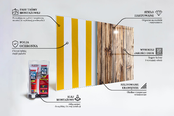 Lacobel do kuchni Stary Dąb Drewno