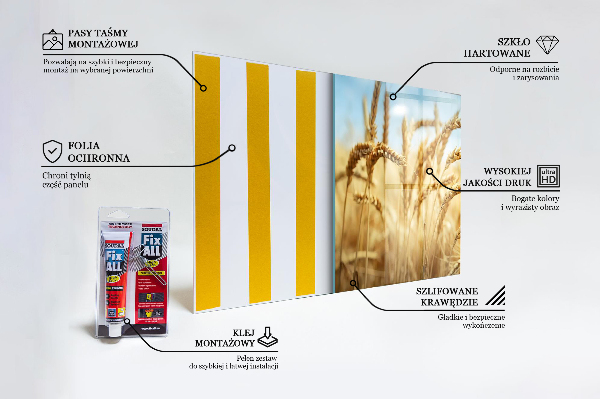Szkło na ścianę do kuchni Zboże Dary Matki Natury