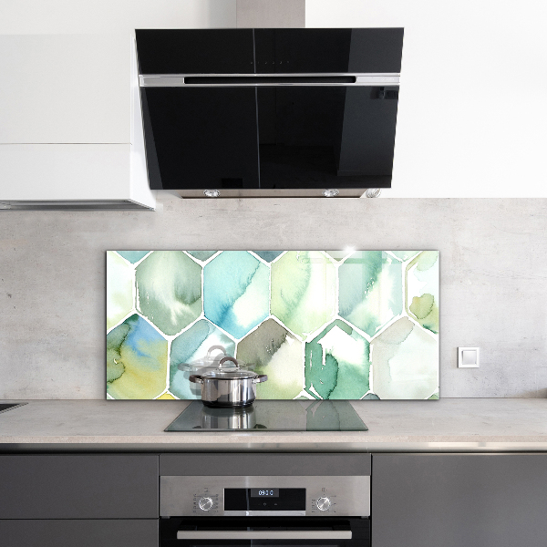 Panel szklany do kuchni Akwarela Geometryczne Wzory