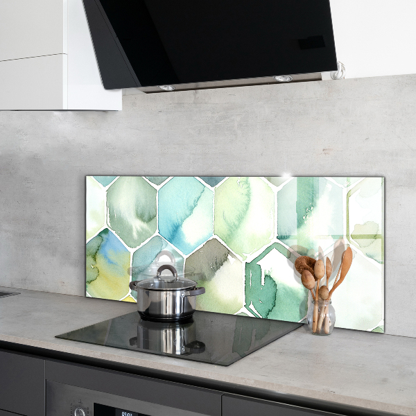 Panel szklany do kuchni Akwarela Geometryczne Wzory