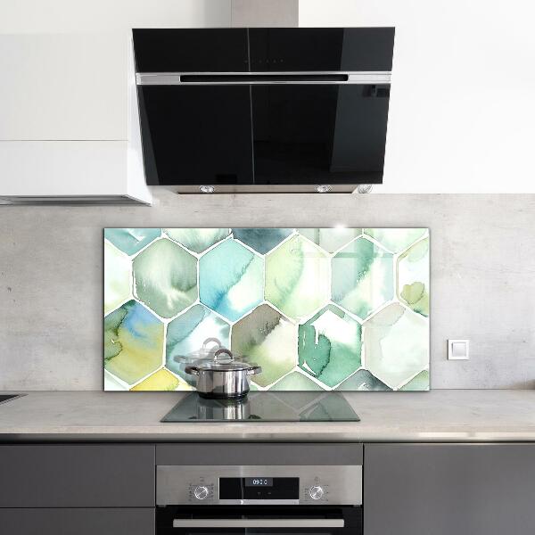 Panel szklany do kuchni Akwarela Geometryczne Wzory