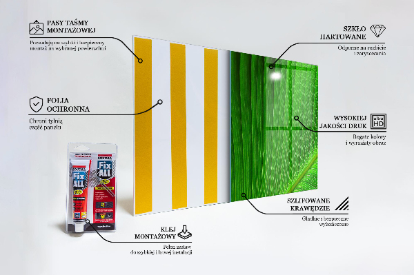 Szkło na ścianę do kuchni Tropikalny Liść Palmowy