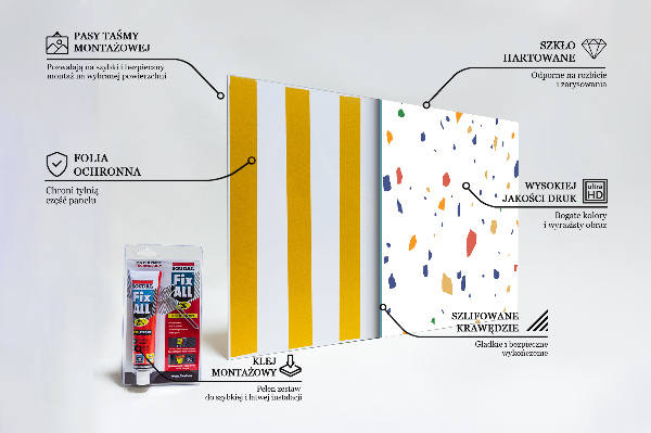 Panel szklany do kuchni Terrazzo Lastryko Kamyczki