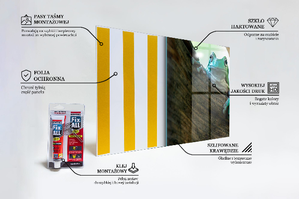 Panel szklany do kuchni Żaba Afrykańska Portret