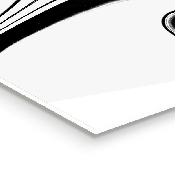 Panel szklany do kuchni Biały Marmur Czarne Linie