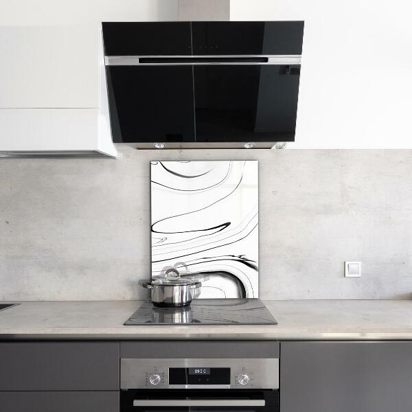 Panel szklany do kuchni Biały Marmur Struktura