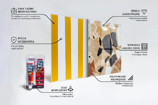 Szkło do kuchni na ścianę Lastryko Kamień Naturalny