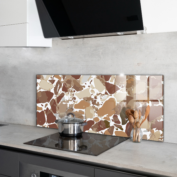 Szkło do kuchni na ścianę Terrazzo Kamień Naturalny