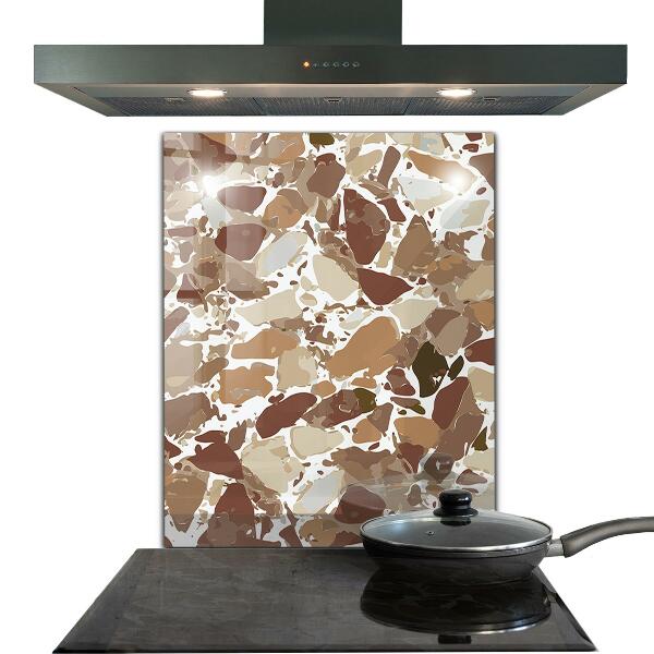 Szkło do kuchni na ścianę Terrazzo Kamień Naturalny
