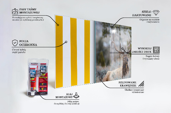 Panel szklany do kuchni Jeleń Dzika Przyroda