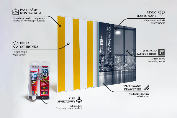 Panel szklany do kuchni Most Brookliński Manhattan
