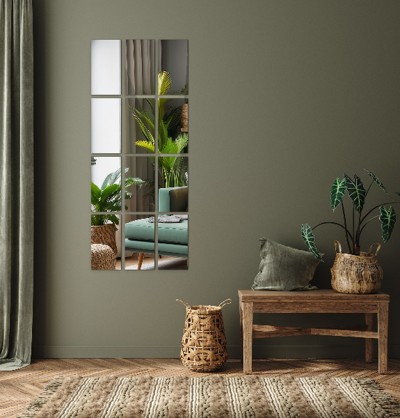 Lustrzane płytki 6 szt. 30x16 cm