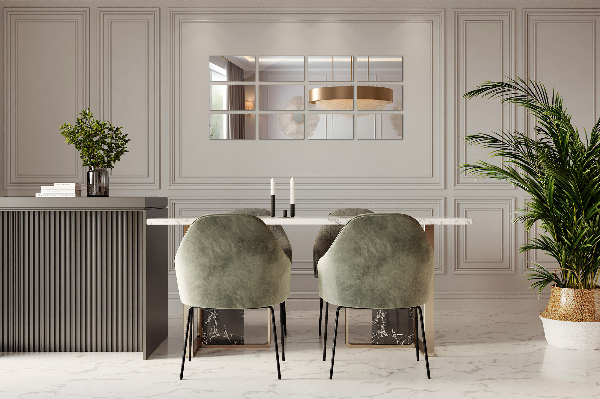 Lustrzane płytki 6 szt. 30x16 cm