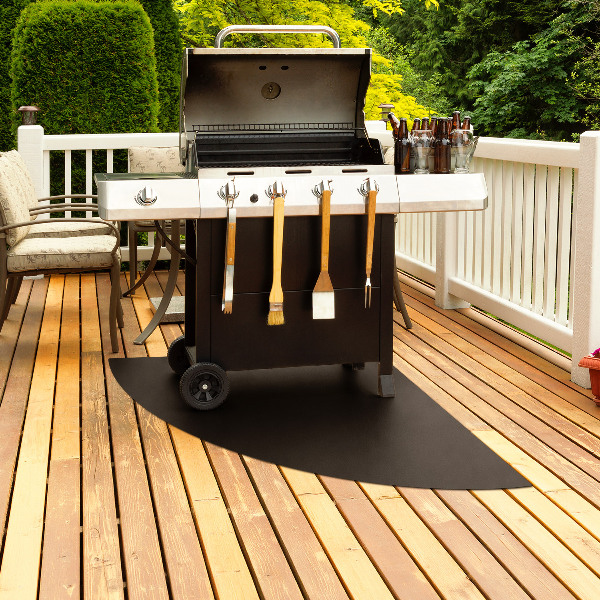 Blacha ochronna pod grill w kształcie ćwiartki 100x100 cm