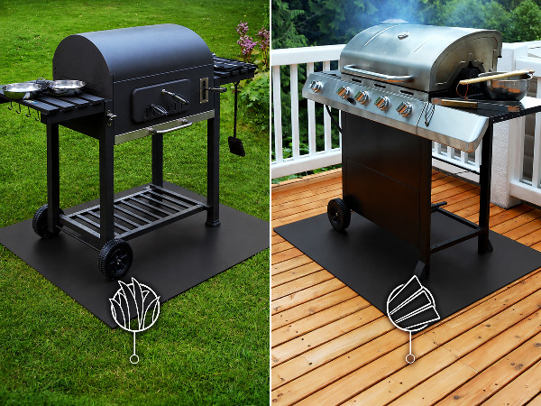 Prostokątna podstawka pod grill 100x70 cm