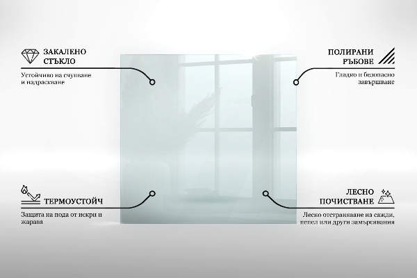 Szkło hartowane pod kominek h40