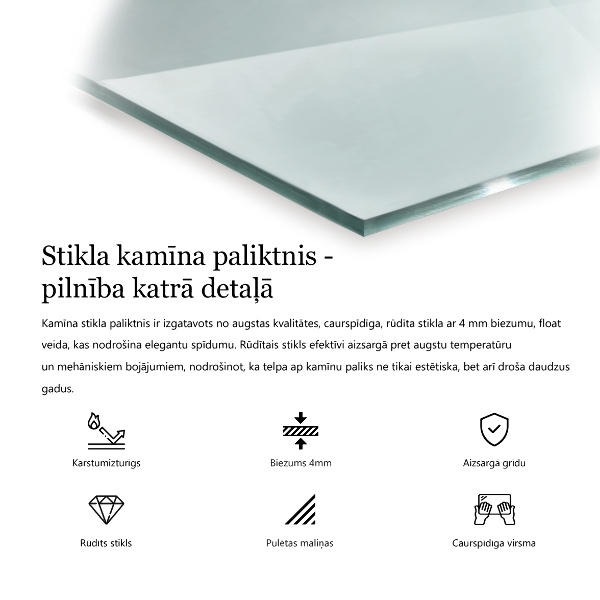 Szkło hartowane pod kominek h40