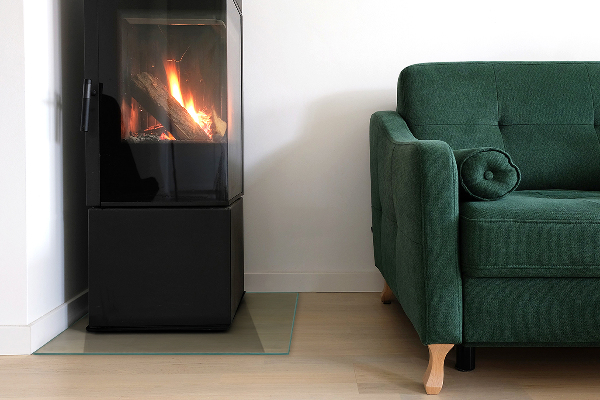 Szkło pod kominek 50x50 cm