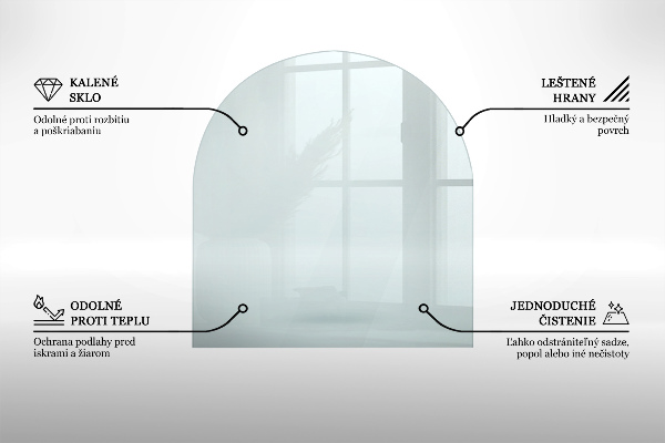 Podkładka pod kominek 100x100 cm
