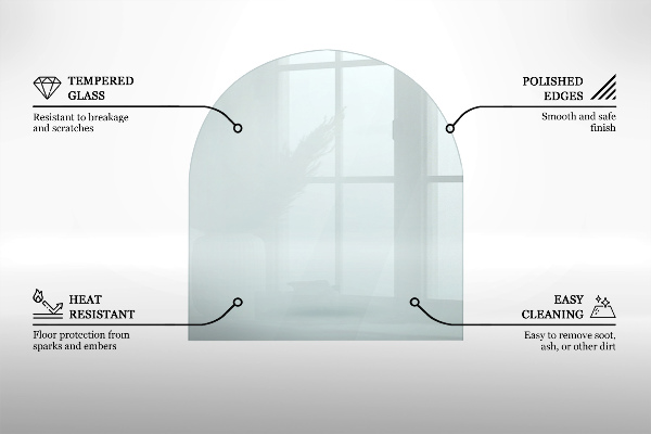 Podkładka pod kominek 100x100 cm