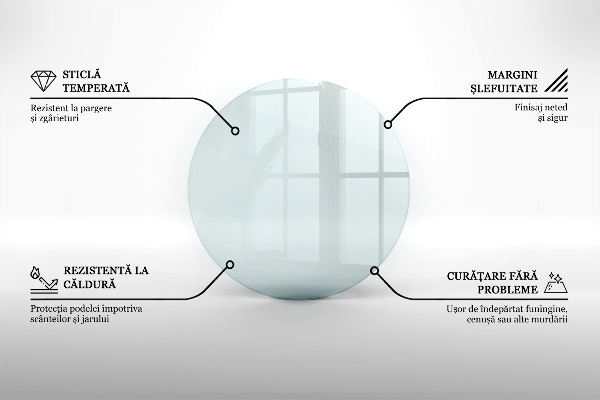 Szkło hartowane pod kominek fi90 cm