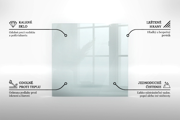 Szyba pod kominek 120x80 cm