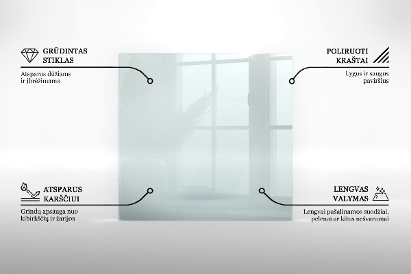 Szyba pod kominek 120x80 cm