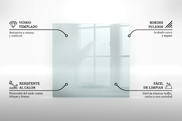 Szyba pod kominek 120x80 cm