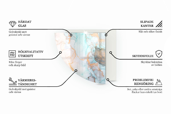 Płyta pod piec Abstrakcyjna chmura brył