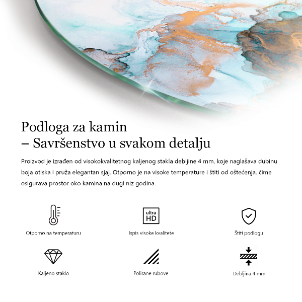 Płyta pod piec Tekstura surowej powierzchni