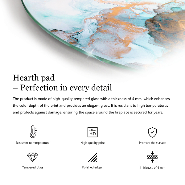 Płyta pod piec Naturalny kamienny wzór