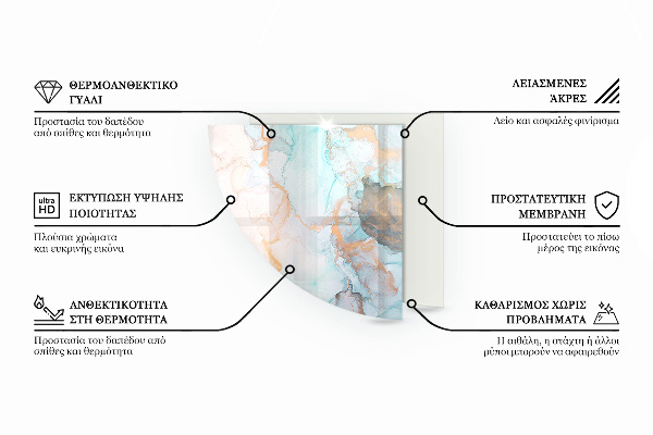 Szyba hartowana pod kominek Wzór kamienny z drobinkami