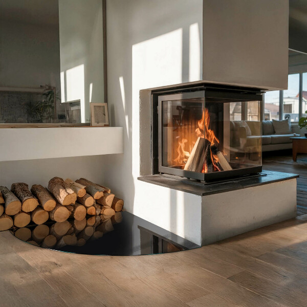 Szyba hartowana pod kominek Kolor Czarny