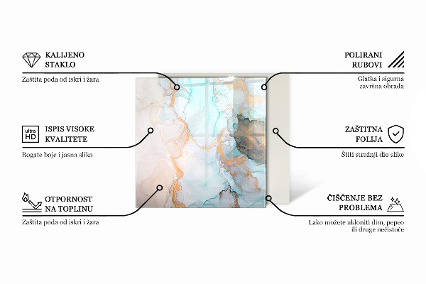 Panel kominkowy Elegancki wzór roślinny