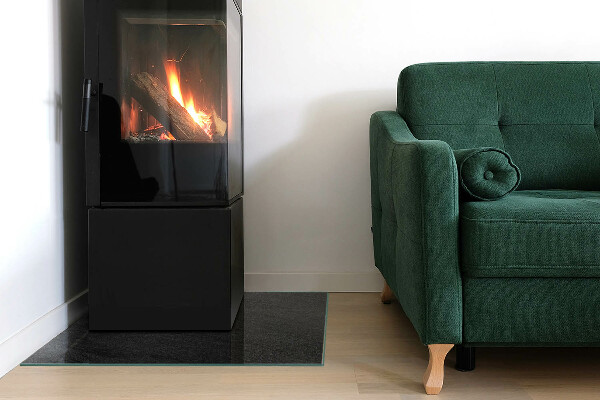 Szkło hartowane pod kominek Tekstura kamiennej powierzchni