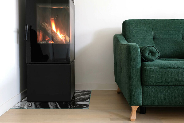 Szkło hartowane pod kominek Abstrakcyjne fale i linie