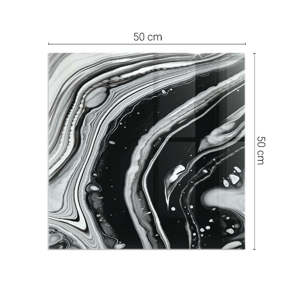 Szkło hartowane pod kominek Abstrakcyjne fale i linie