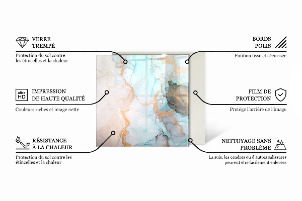 Panel kominkowy Wzór marmurowych żył