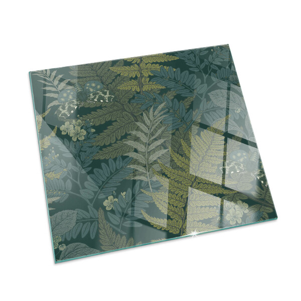 Szkło hartowane pod kominek Motywy roślinne z motylami