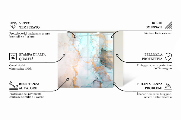 Szkło hartowane pod kominek Kolor Brązowy