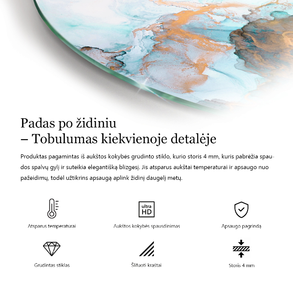 Szkło pod kozę Naturalny wzór drewna